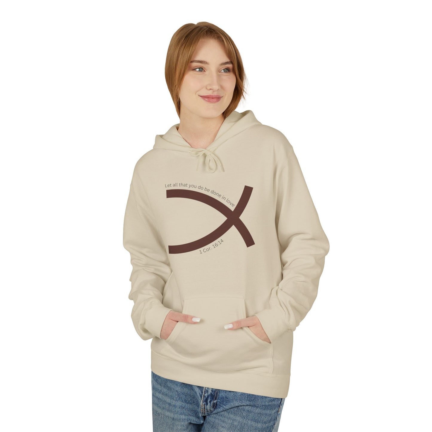 One Faith Matching Hoodie (Ichthys) - Tail Half