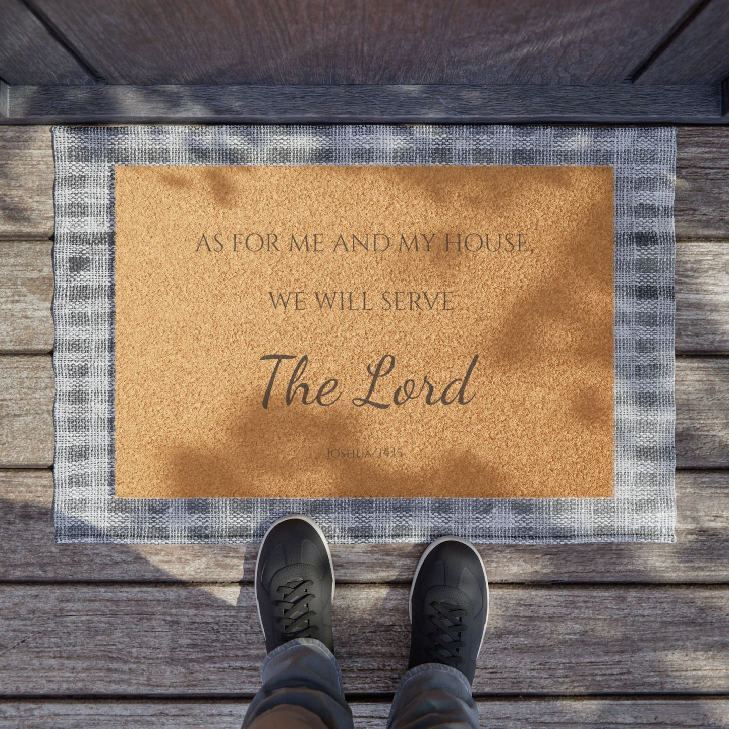 Serve the Lord Welcome Mat