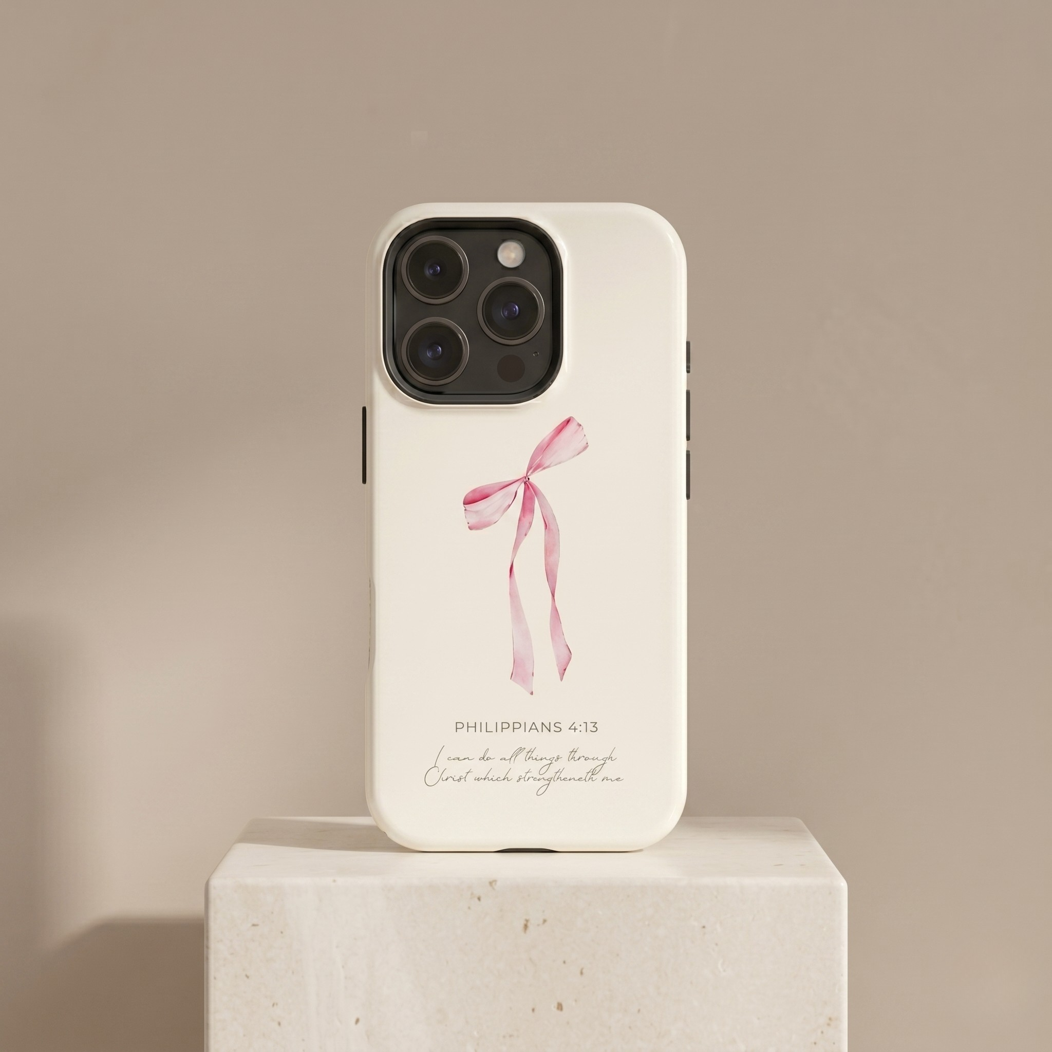 Personalized Christian Floral Bow Case
