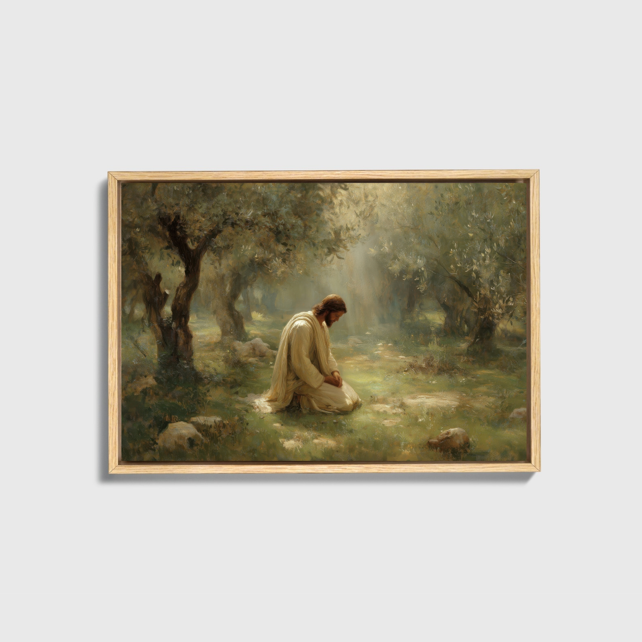 Praying in the Garden - Canvas