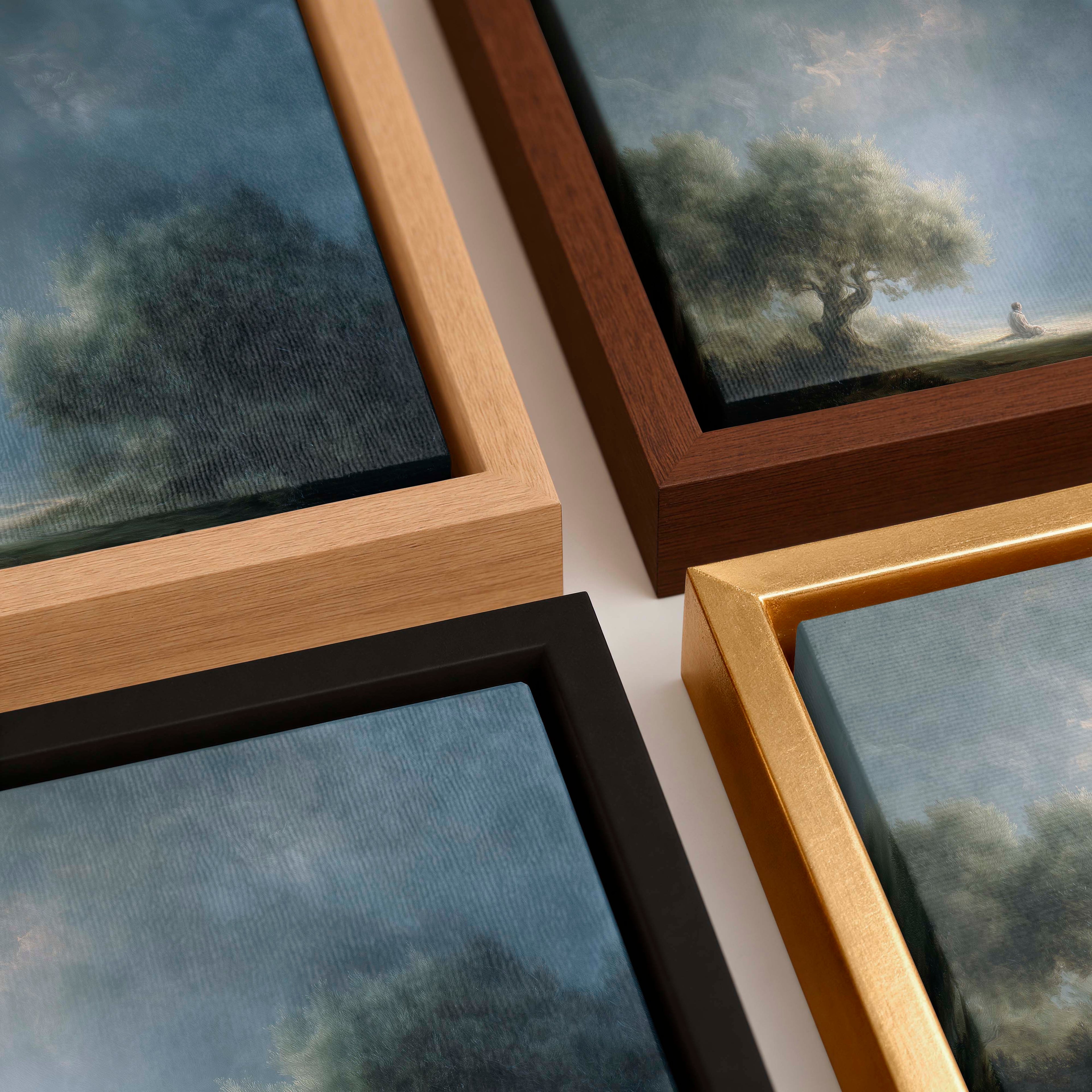Close-up of Garden of Gethsemane Christian wall art frame detail