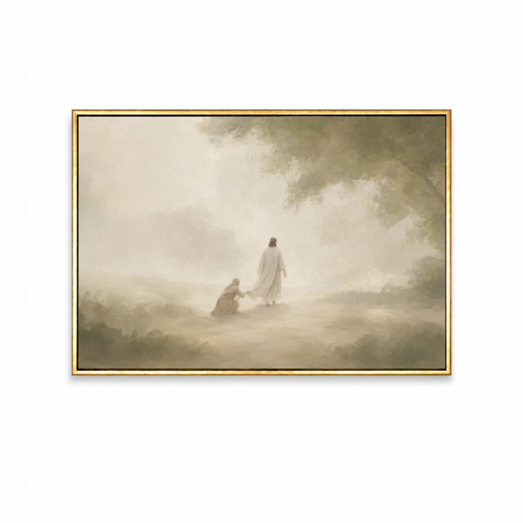 If I Only Touch His Garment - Canvas