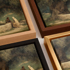 Close-up of The Woman at the Well Christian wall art frame detail